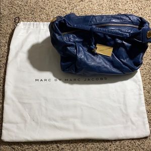 Marc by Marc Jacobs blue pebbles leather hobo